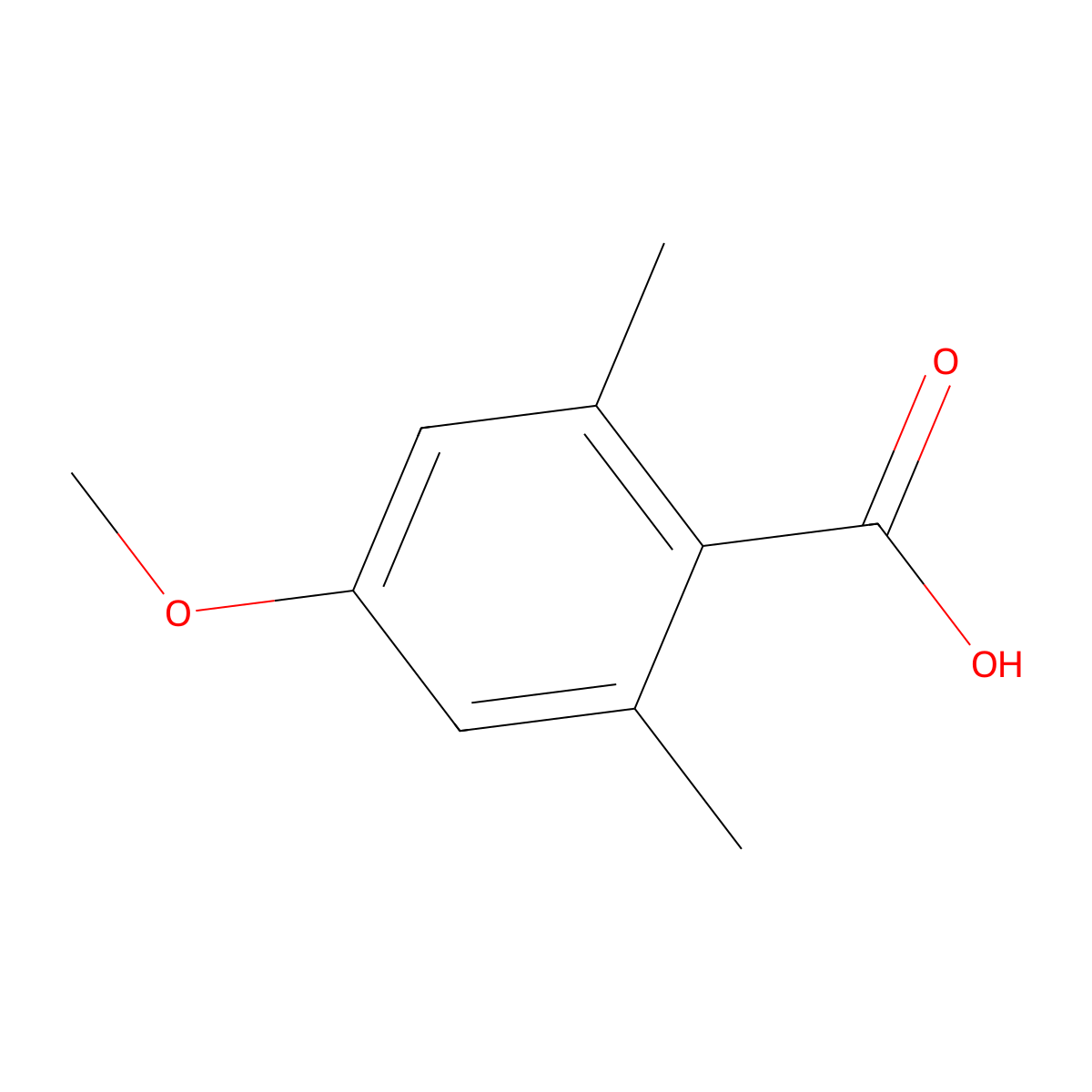 4-Methoxy-2,6-dimethylbenzoic acid molecular structure, CAS 37934-89-7