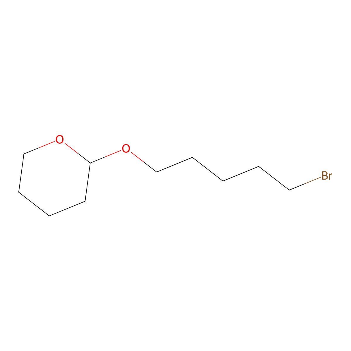 2-(5-Bromopentyloxy)tetrahydro-2H-pyran molecular structure, CAS 37935-47-0