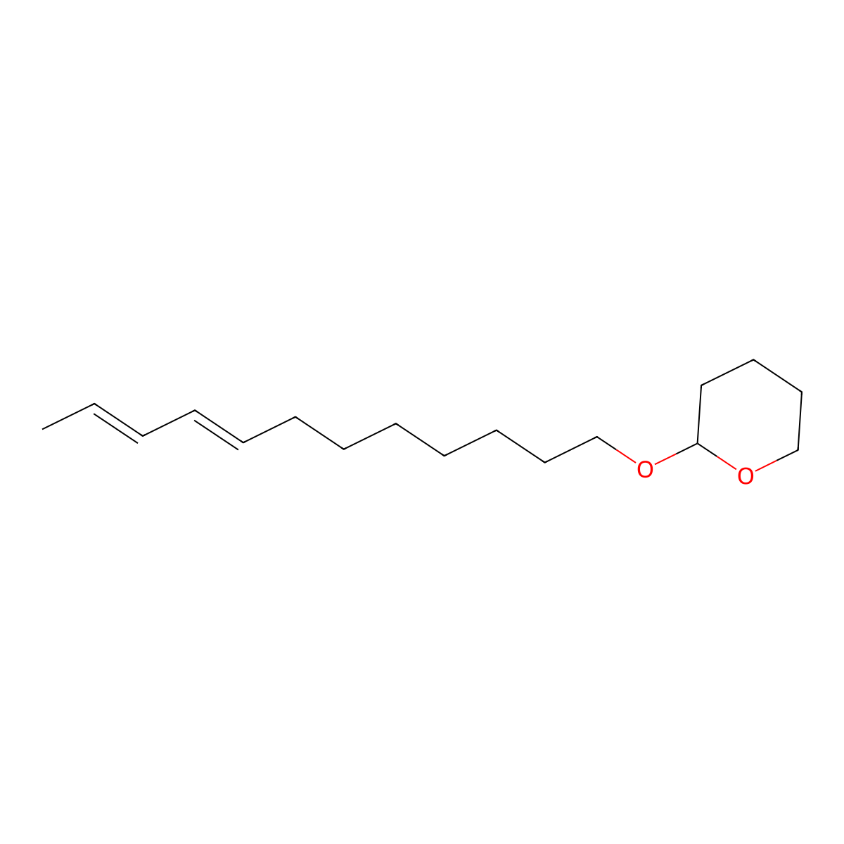 2-((8E,10E)-8,10-Dodecadien-1-yloxy)tetrahydro-2H-pyran molecular structure, CAS 37935-49-2