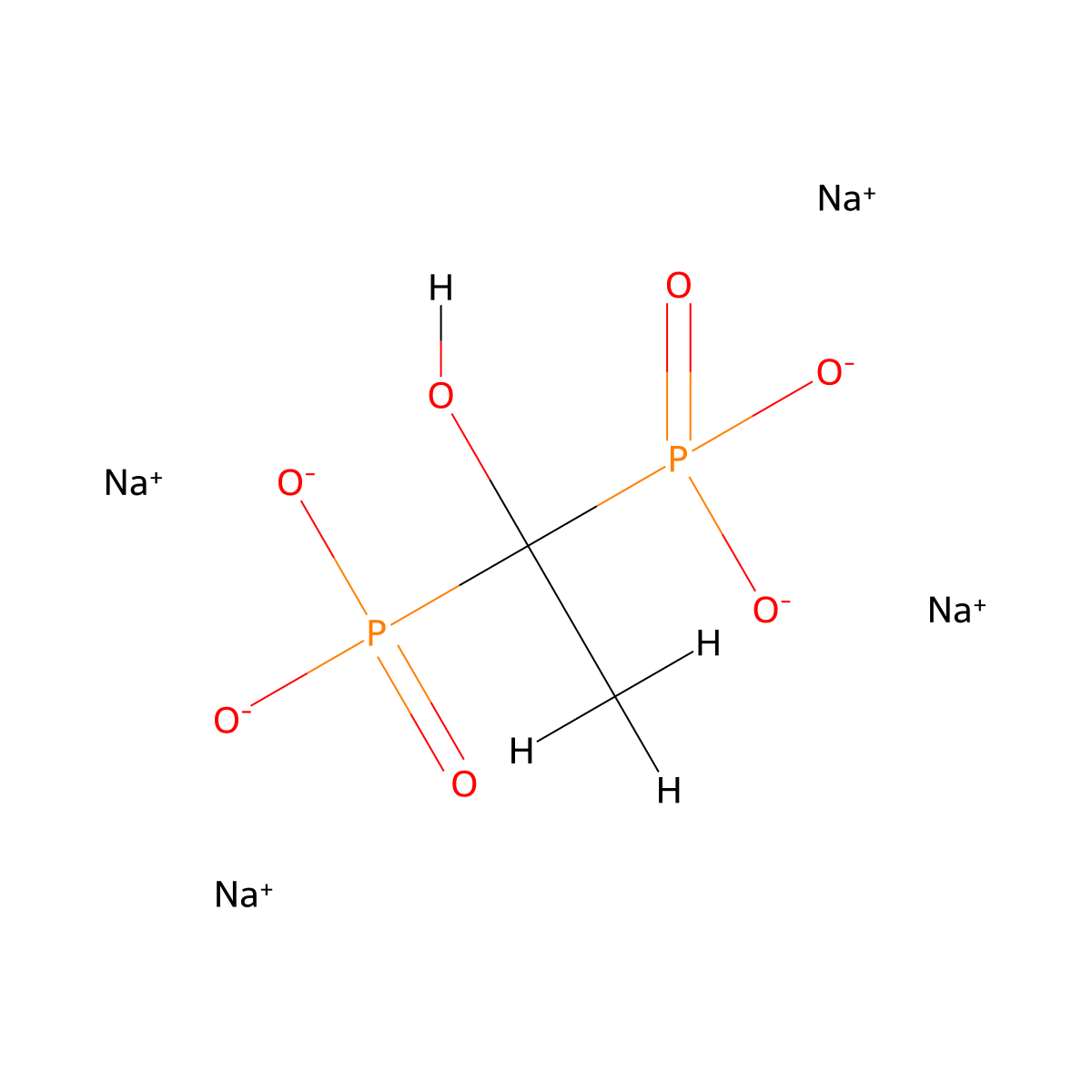 Tetrasodium Etidronate molecular structure, CAS 3794-83-0