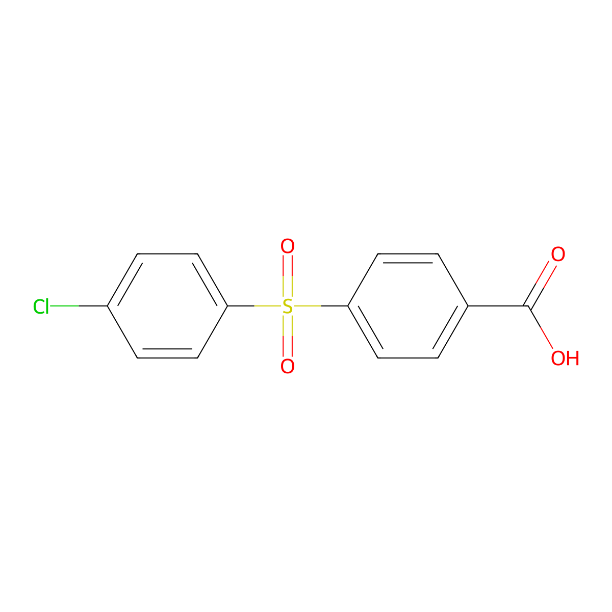 4-[(4-Chlorophenyl)sulfonyl]benzoic acid molecular structure, CAS 37940-65-1