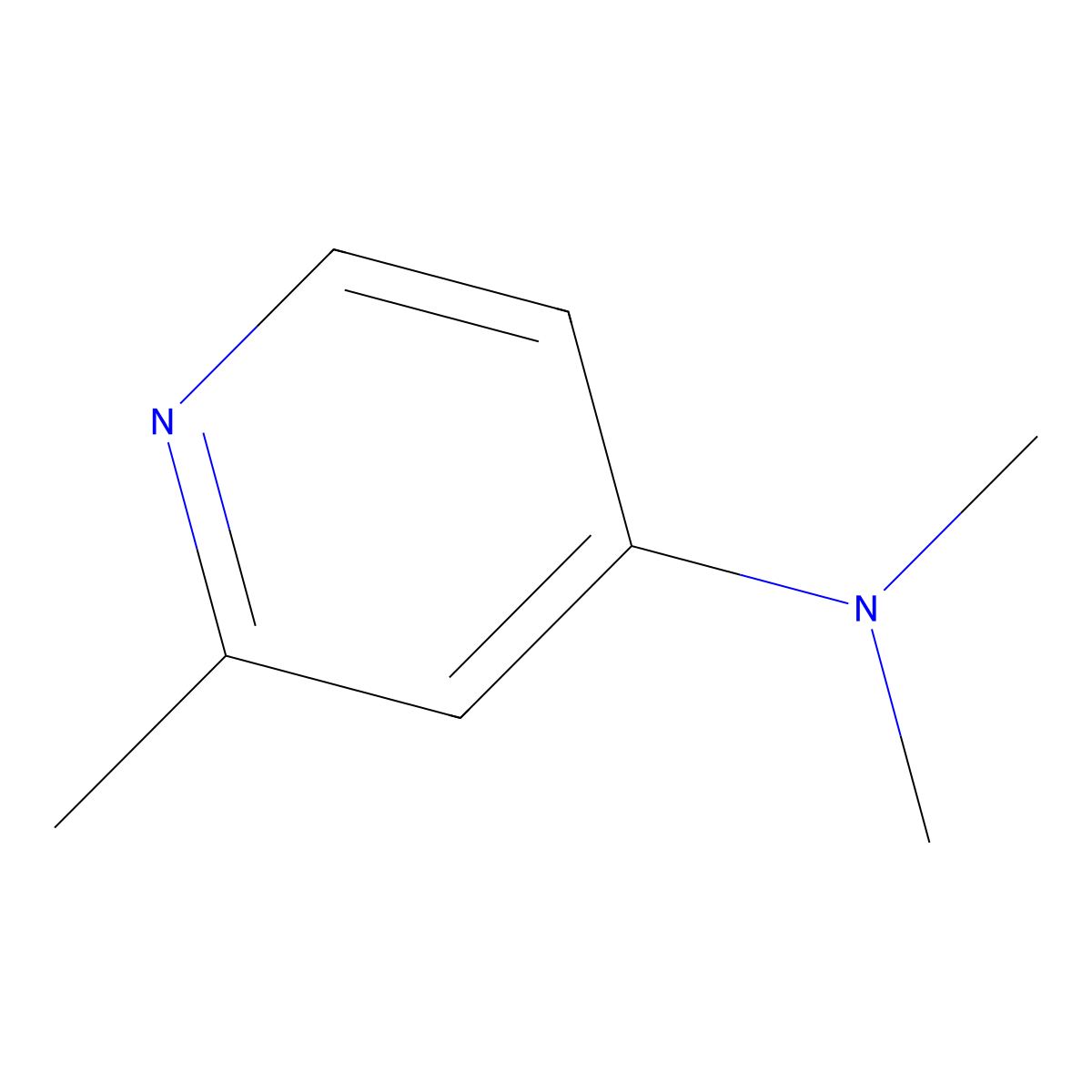 N,N,2-trimethylpyridin-4-amine molecular structure, CAS 37941-24-5