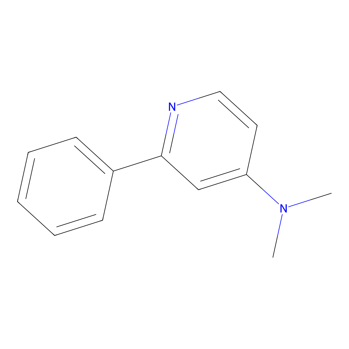 2-Phenyl-4-dimethylaminopyridine molecular structure, CAS 37941-27-8