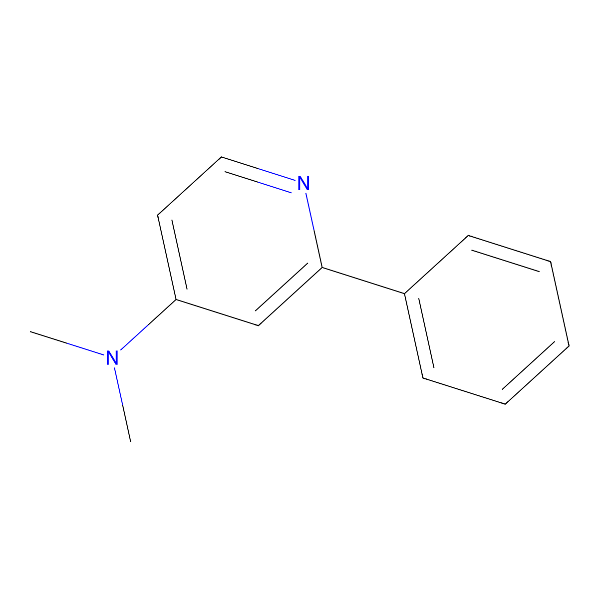 2-Phenyl-4-dimethylaminopyridine molecular structure, CAS 37941-27-8