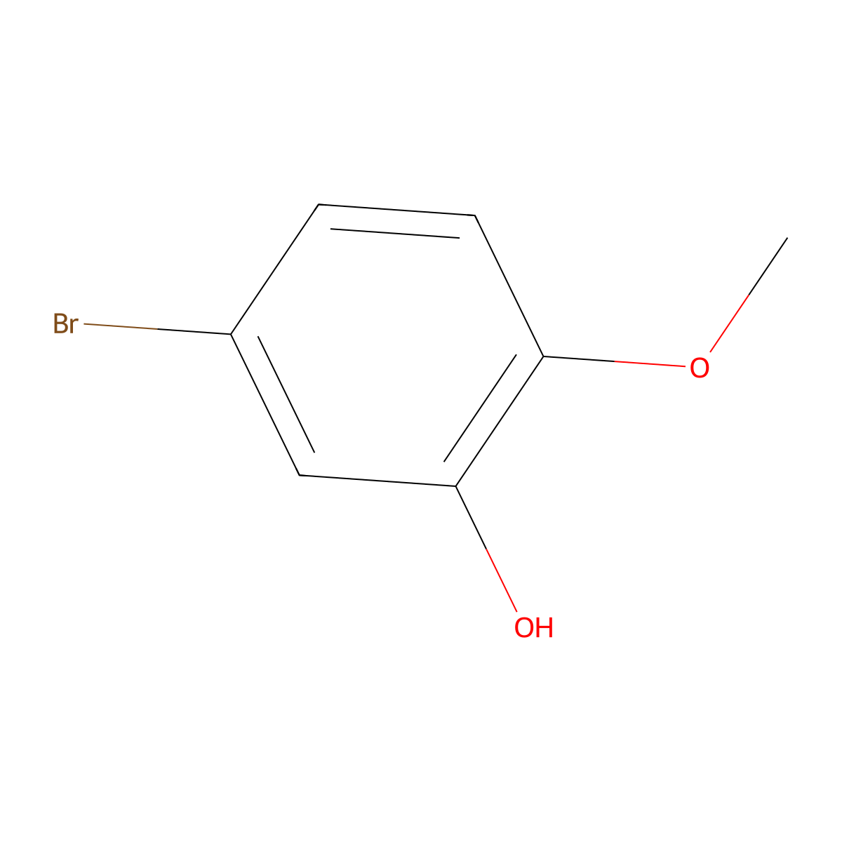 5-Bromo-2-methoxyphenol molecular structure, CAS 37942-01-1