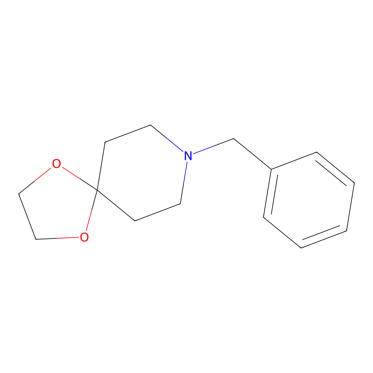 8-Benzyl-1,4-dioxa-8-azaspiro[4.5]decane molecular structure, CAS 37943-54-7