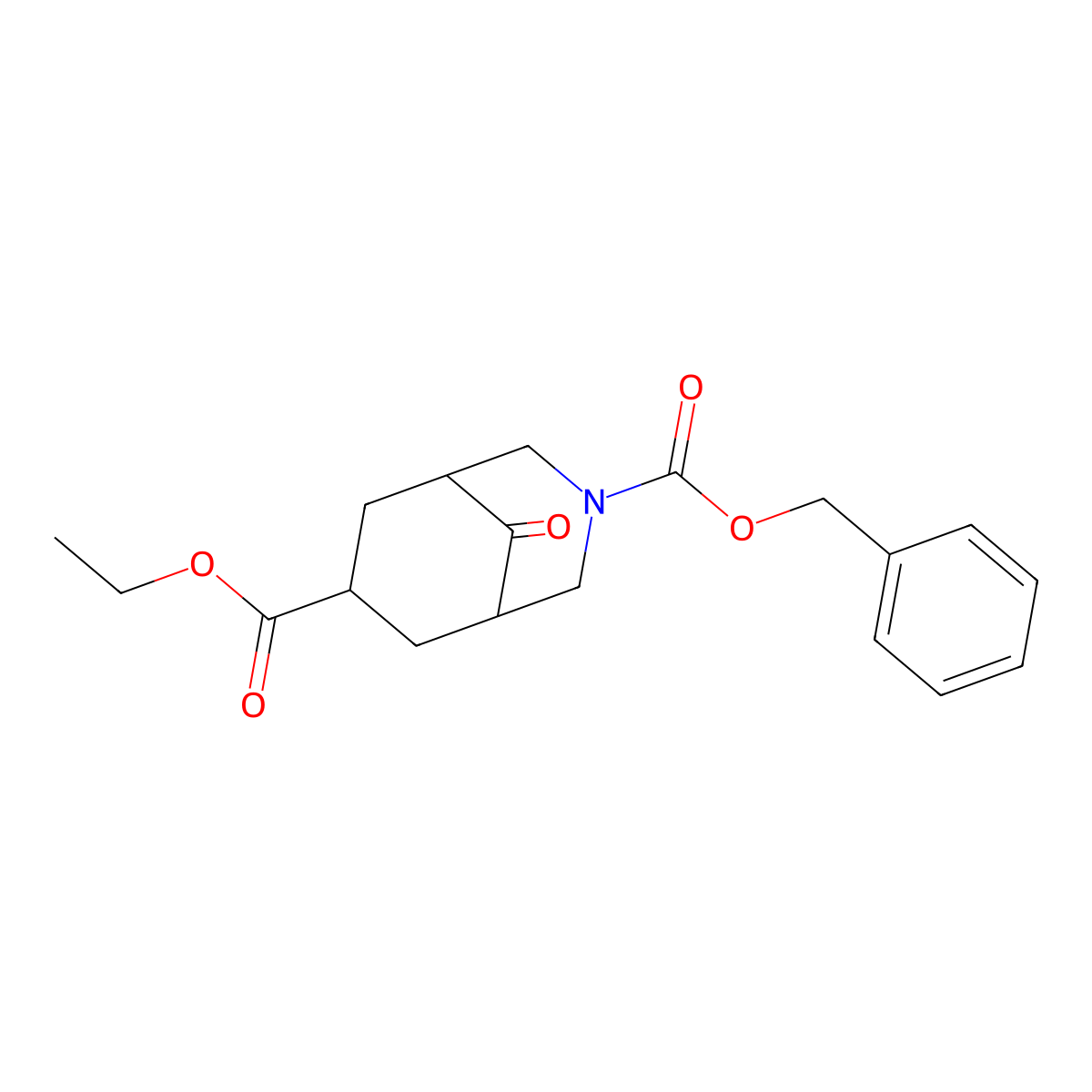 3-Benzyl 7-ethyl 9-oxo-3-azabicyclo[3.3.1]nonane-3,7-dicarboxylate molecular structure, CAS 37943-58-1