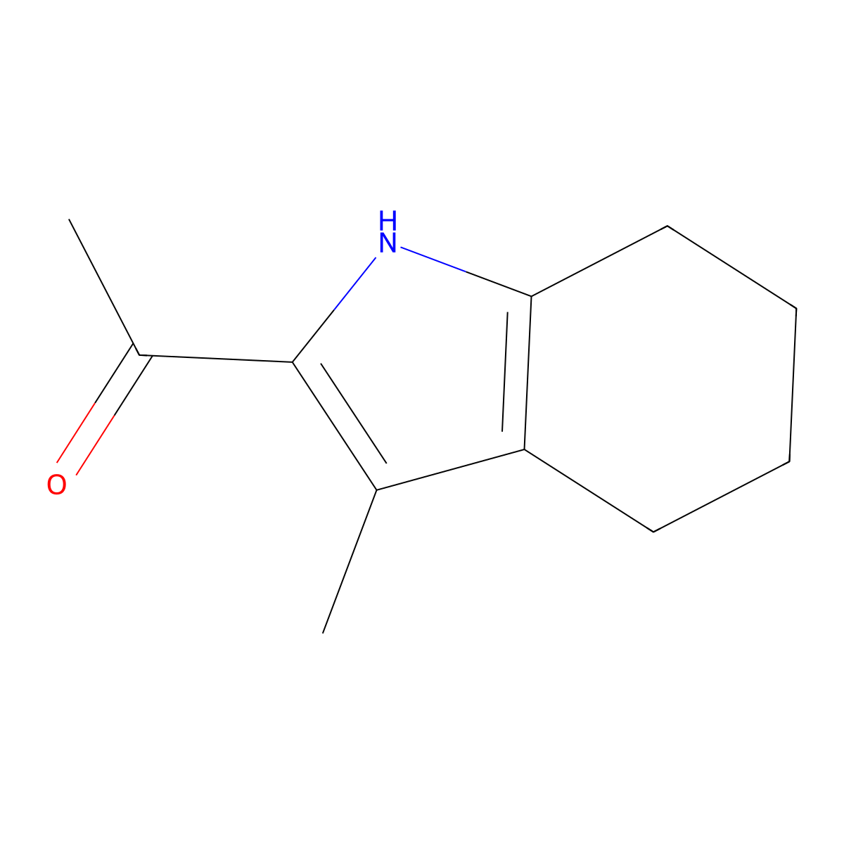 1-(3-methyl-4,5,6,7-tetrahydro-1H-indol-2-yl)ethanone molecular structure, CAS 37945-38-3