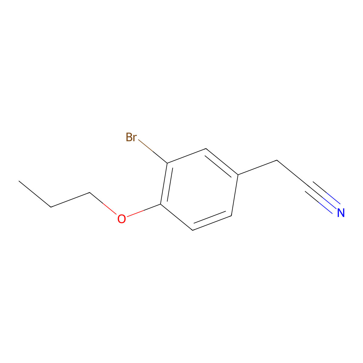 2-(3-Bromo-4-propoxyphenyl)acetonitrile molecular structure, CAS 37946-38-6