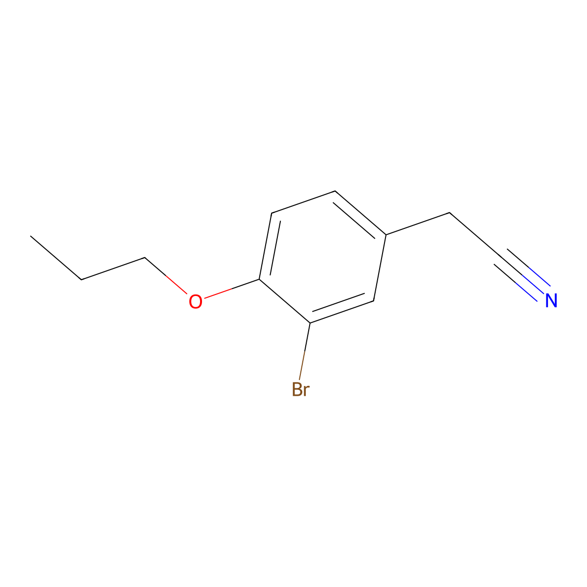 2-(3-Bromo-4-propoxyphenyl)acetonitrile molecular structure, CAS 37946-38-6