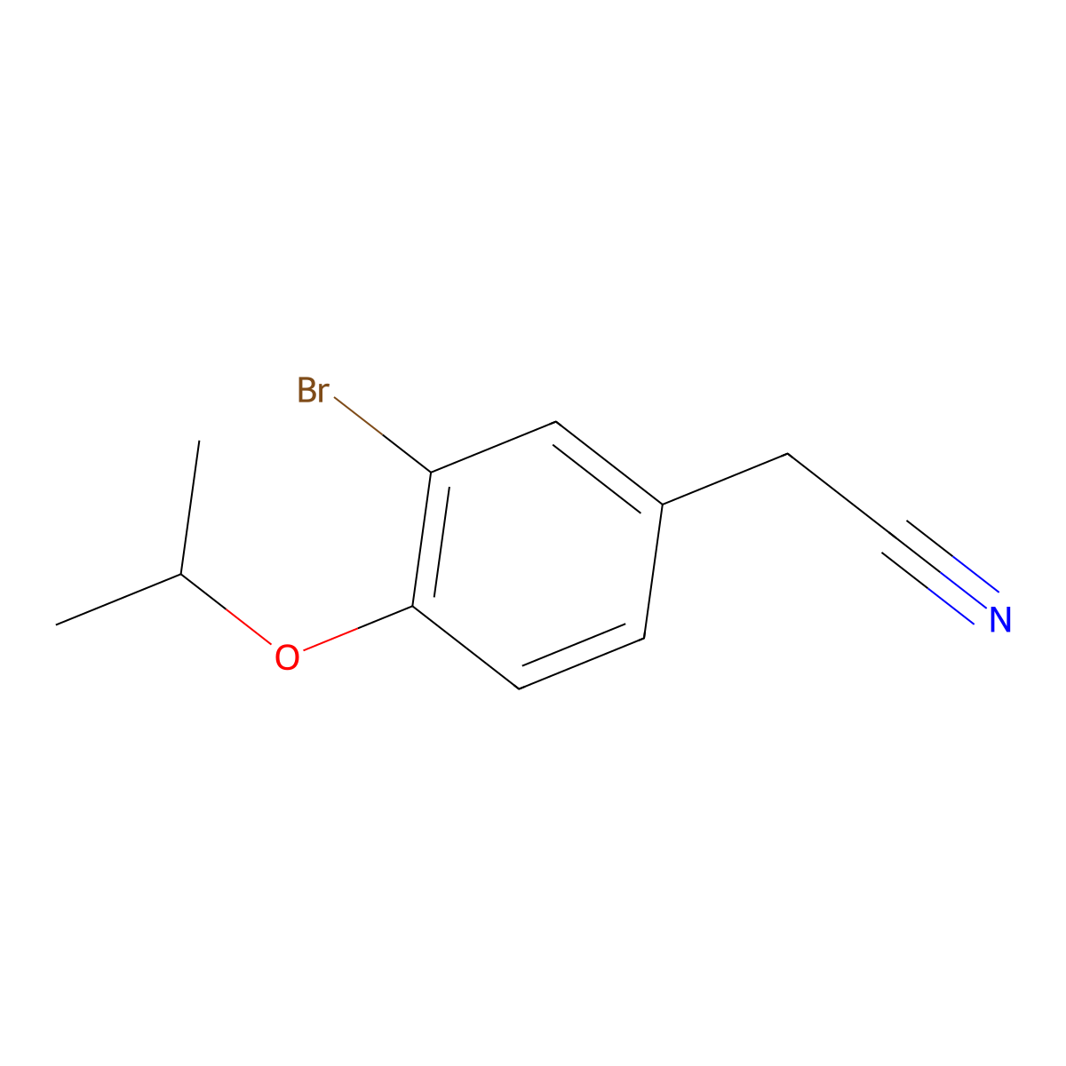 2-[3-Bromo-4-(propan-2-yloxy)phenyl]acetonitrile molecular structure, CAS 37946-39-7