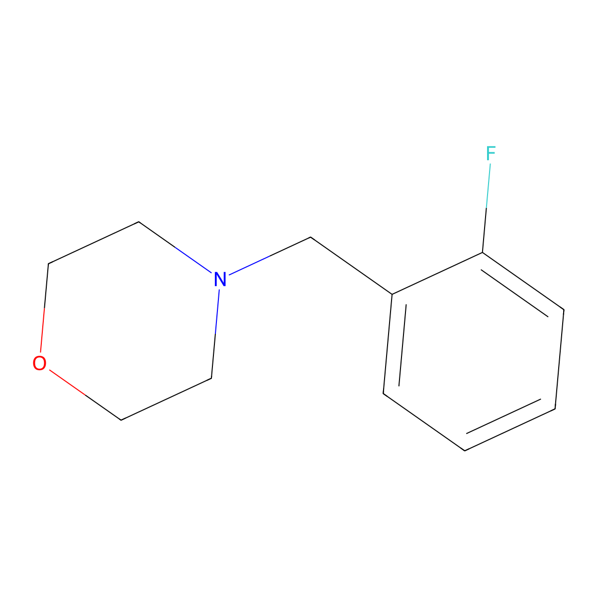 4-(2-Fluorobenzyl)morpholine molecular structure, CAS 3795-42-4