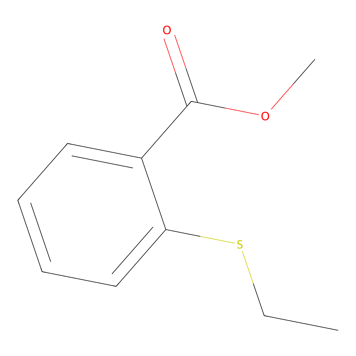Methyl 2-(ethylthio)benzoate molecular structure, CAS 3795-78-6