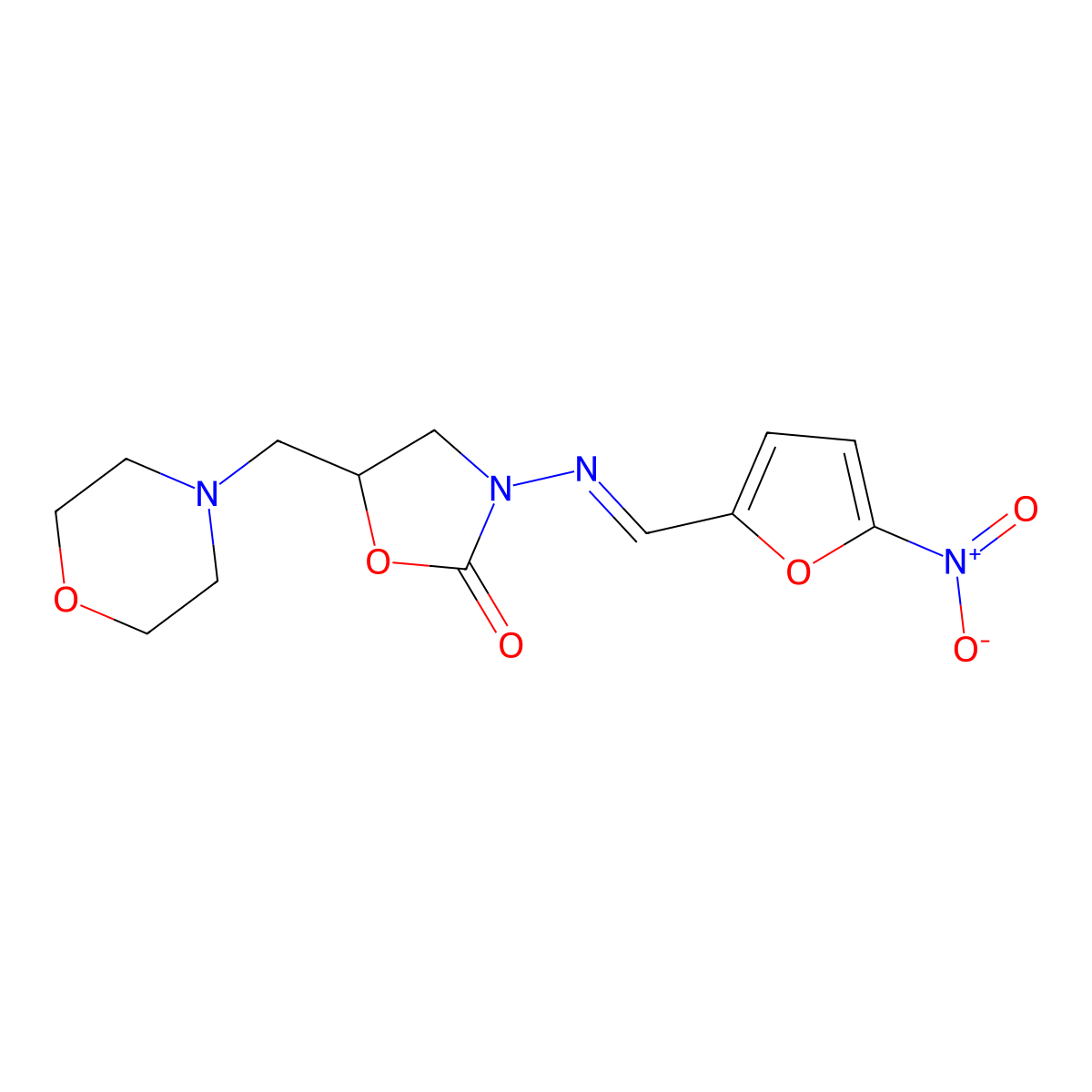 Levofuraltadone molecular structure, CAS 3795-88-8