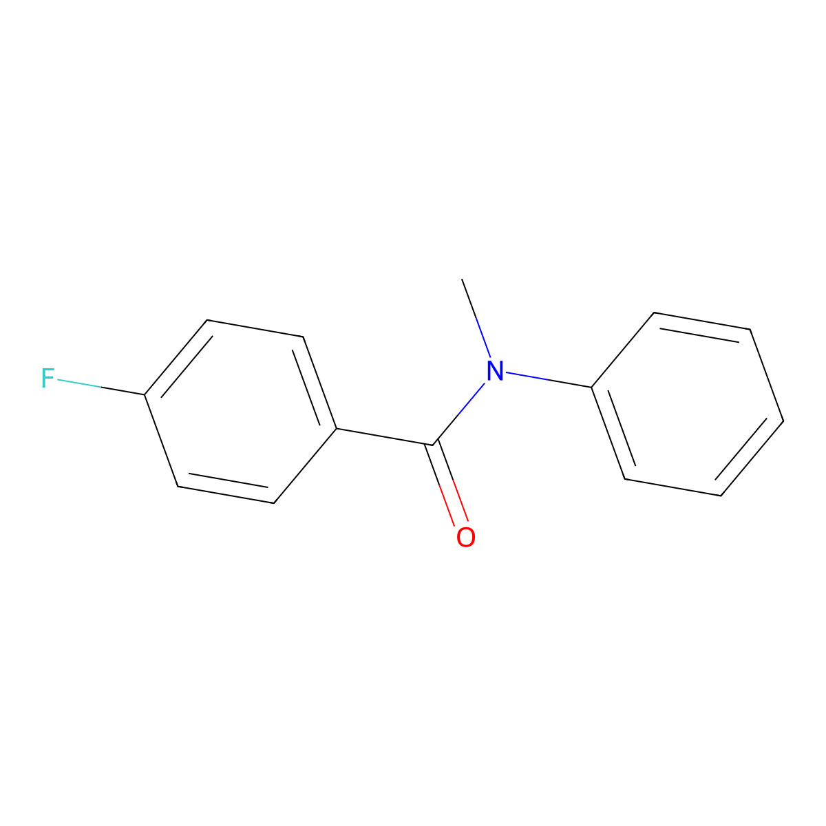 4-fluoro-N-methyl-N-phenylbenzamide molecular structure, CAS 37950-87-1