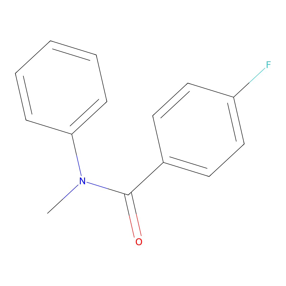 4-fluoro-N-methyl-N-phenylbenzamide molecular structure, CAS 37950-87-1