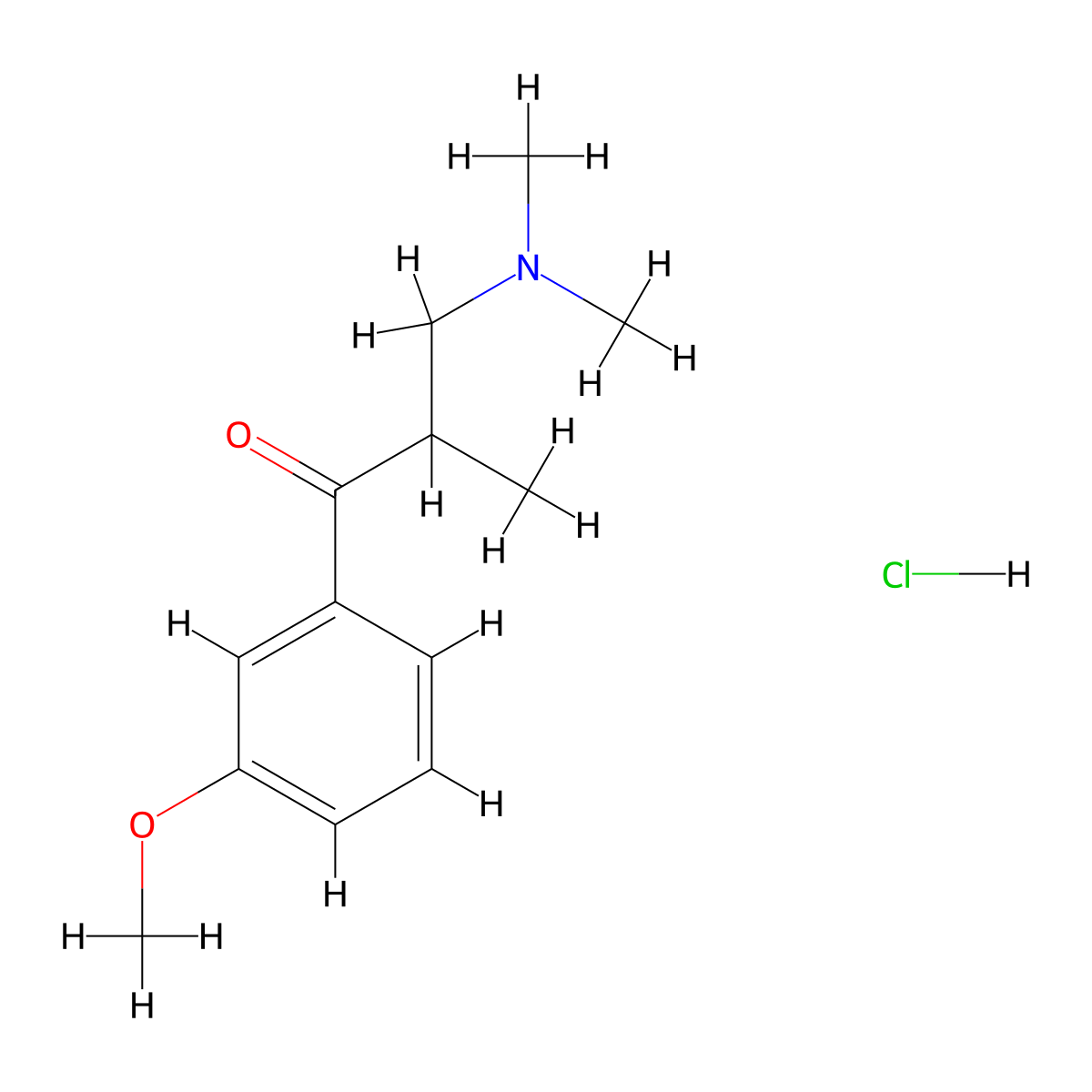 1-Propanone, 3-(dimethylamino)-1-(3-methoxyphenyl)-2-methyl-, hydrochloride (1:1) molecular structure, CAS 37951-53-4