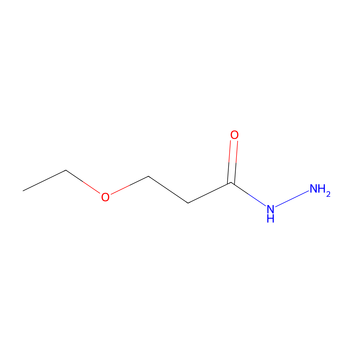3-Ethoxypropanohydrazide molecular structure, CAS 37952-36-6