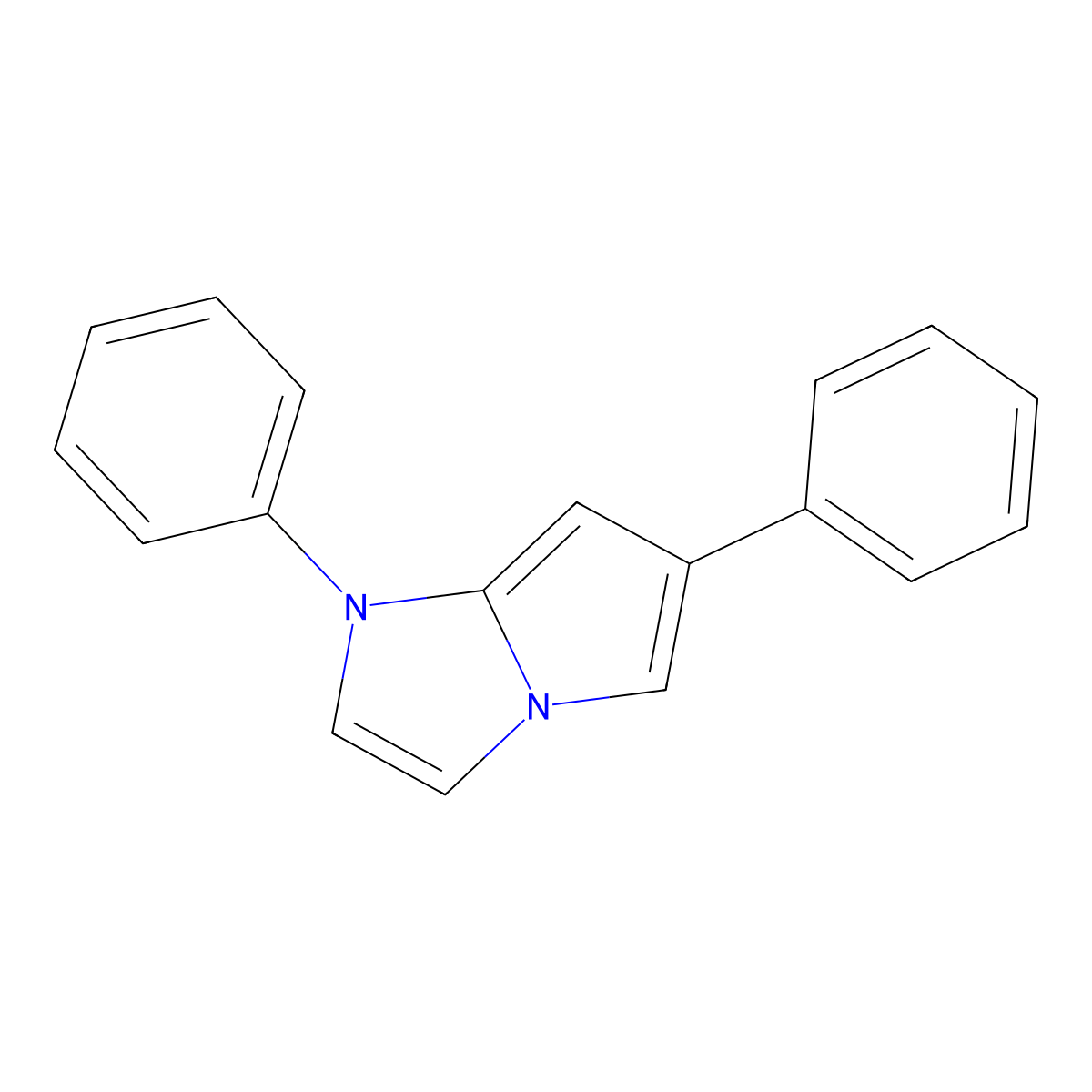 1H-Pyrrolo(1,2-a)imidazole, 1,6-diphenyl- molecular structure, CAS 37959-38-9