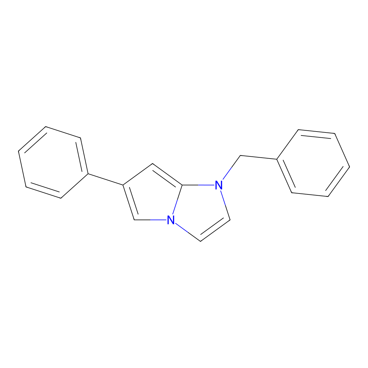1-Benzyl-6-phenyl-1h-pyrrolo[1,2-a]imidazole molecular structure, CAS 37959-40-3