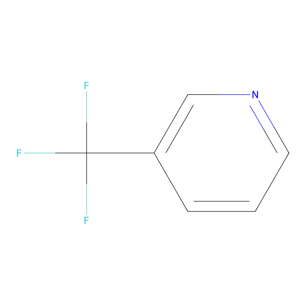 3-(Trifluoromethyl)pyridine molecular structure, CAS 3796-23-4