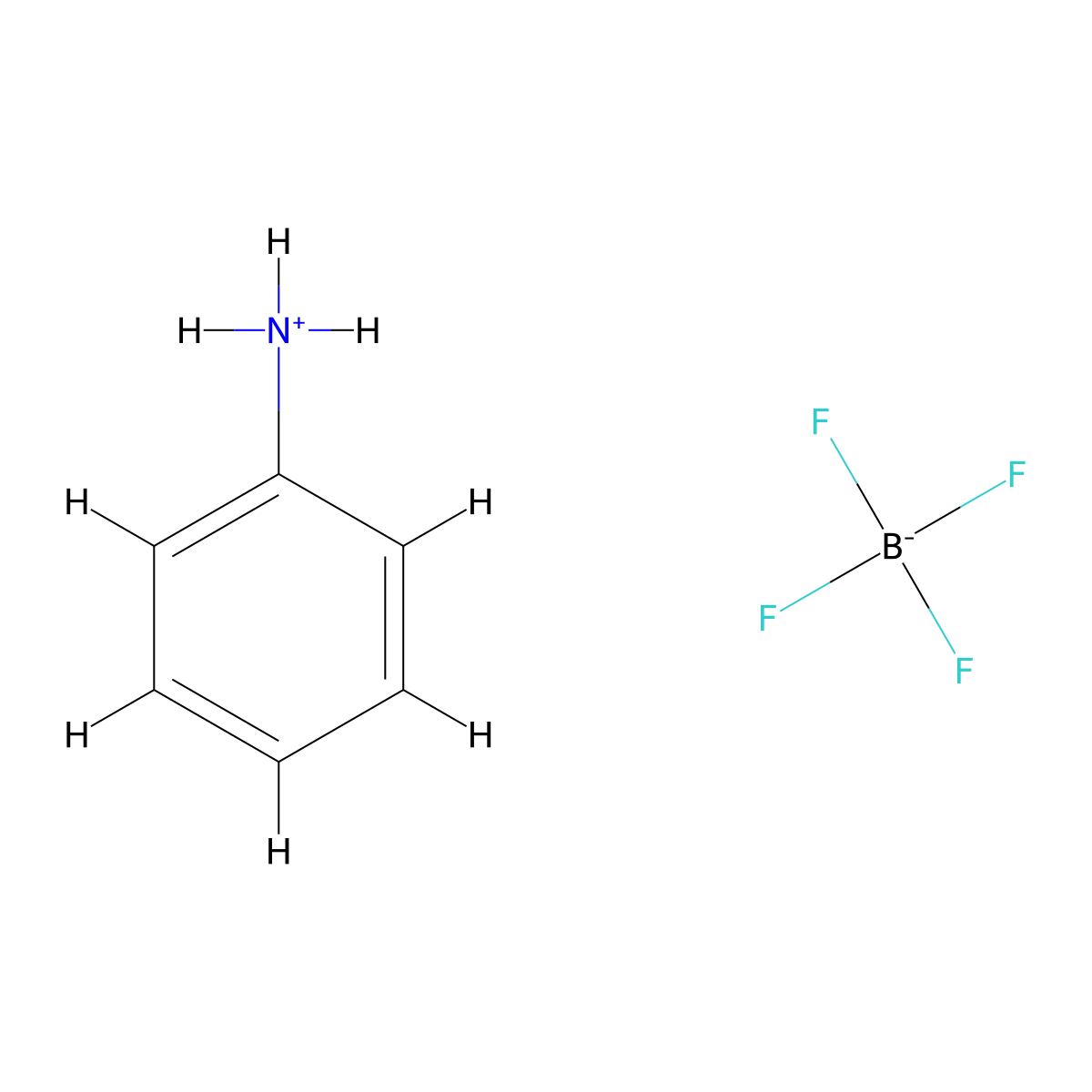 Anilinium tetrafluoroborate molecular structure, CAS 3796-29-0