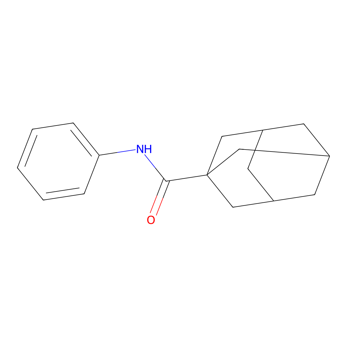 N-phenyladamantane-1-carboxamide molecular structure, CAS 3796-79-0