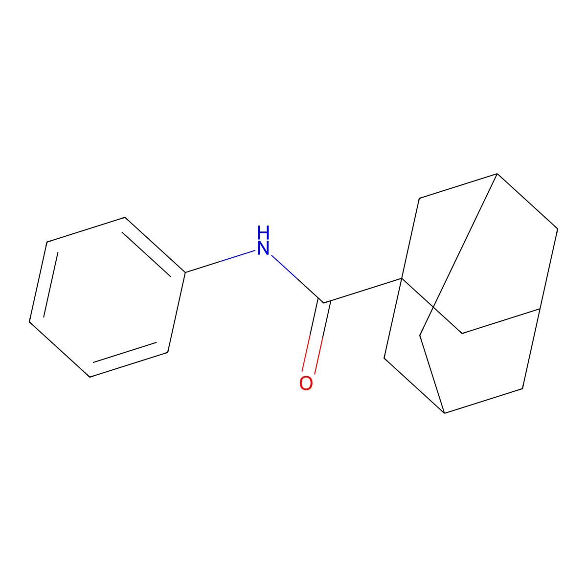 N-phenyladamantane-1-carboxamide molecular structure, CAS 3796-79-0