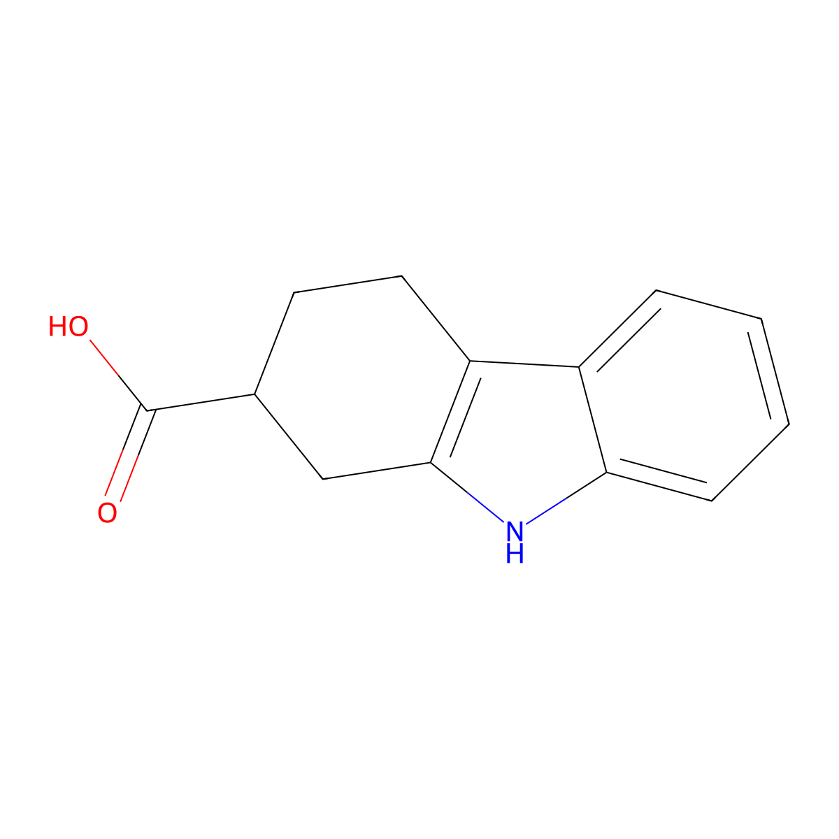 2,3,4,9-tetrahydro-1H-carbazole-2-carboxylic acid molecular structure, CAS 37964-14-0