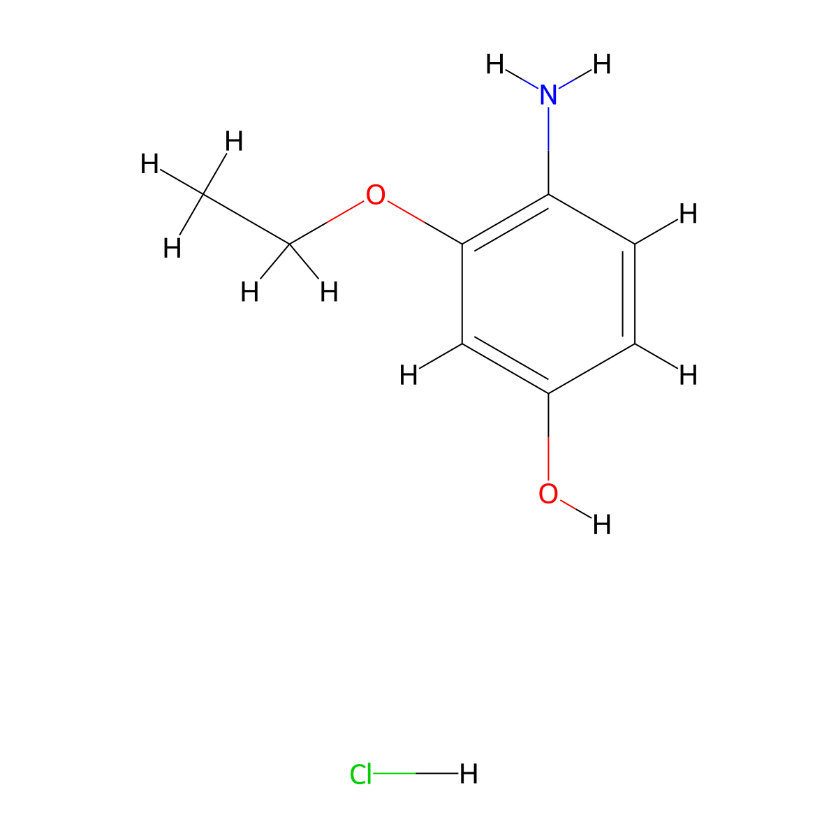 4-Amino-3-ethoxyphenol hydrochloride molecular structure, CAS 37966-59-9