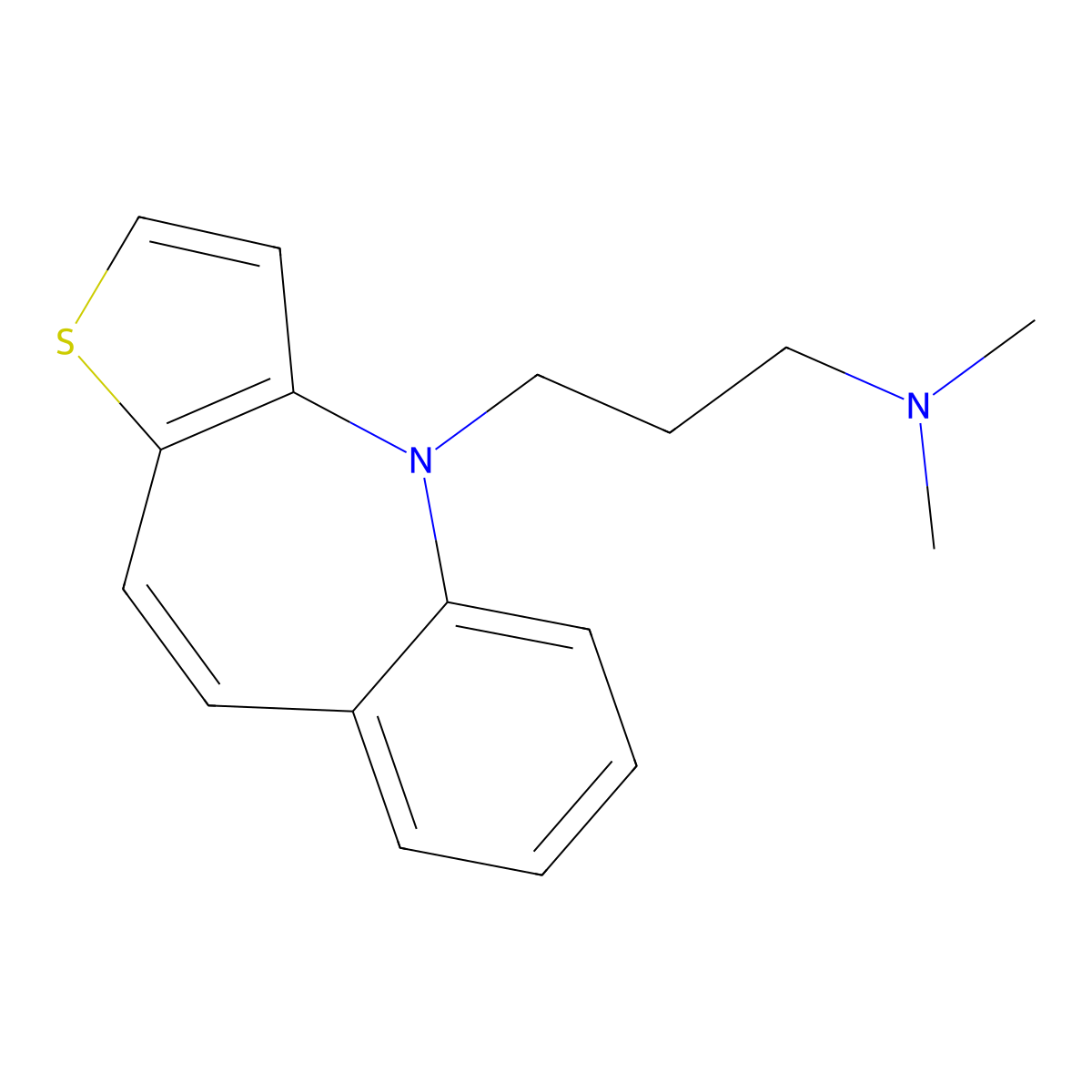 Tienopramine molecular structure, CAS 37967-98-9