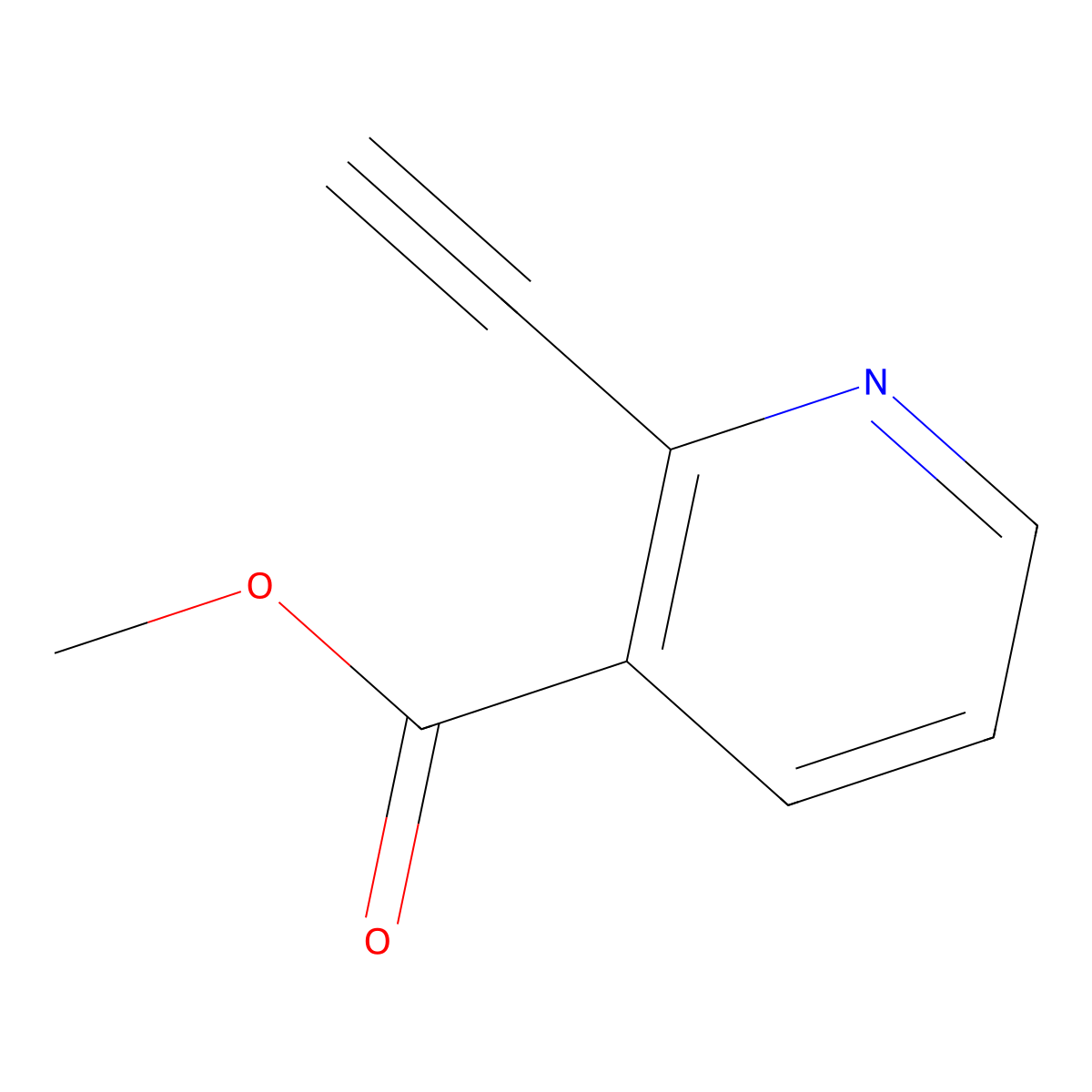 Methyl 2-ethynylnicotinate molecular structure, CAS 379670-43-6