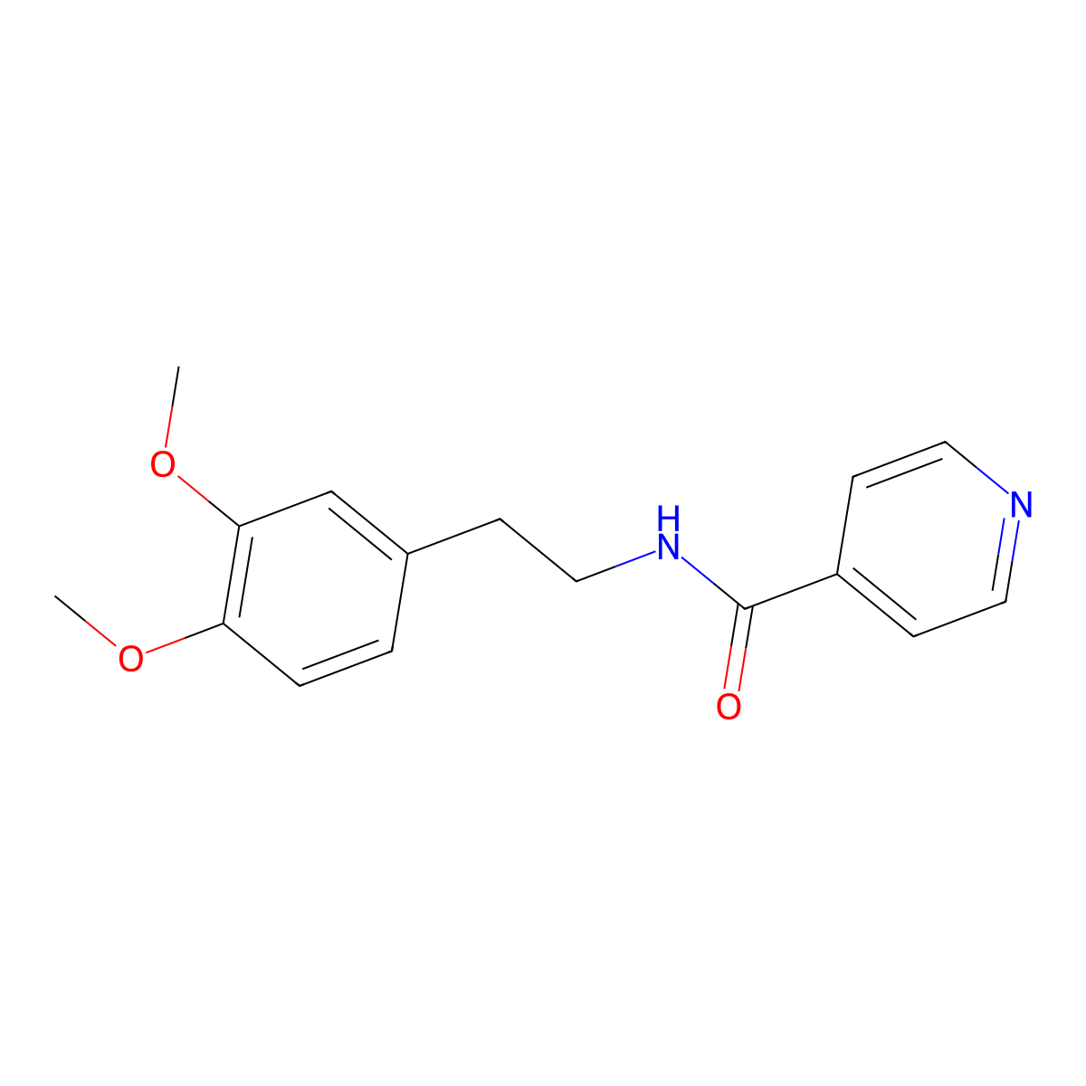 N-[2-(3,4-dimethoxyphenyl)ethyl]pyridine-4-carboxamide molecular structure, CAS 37968-99-3