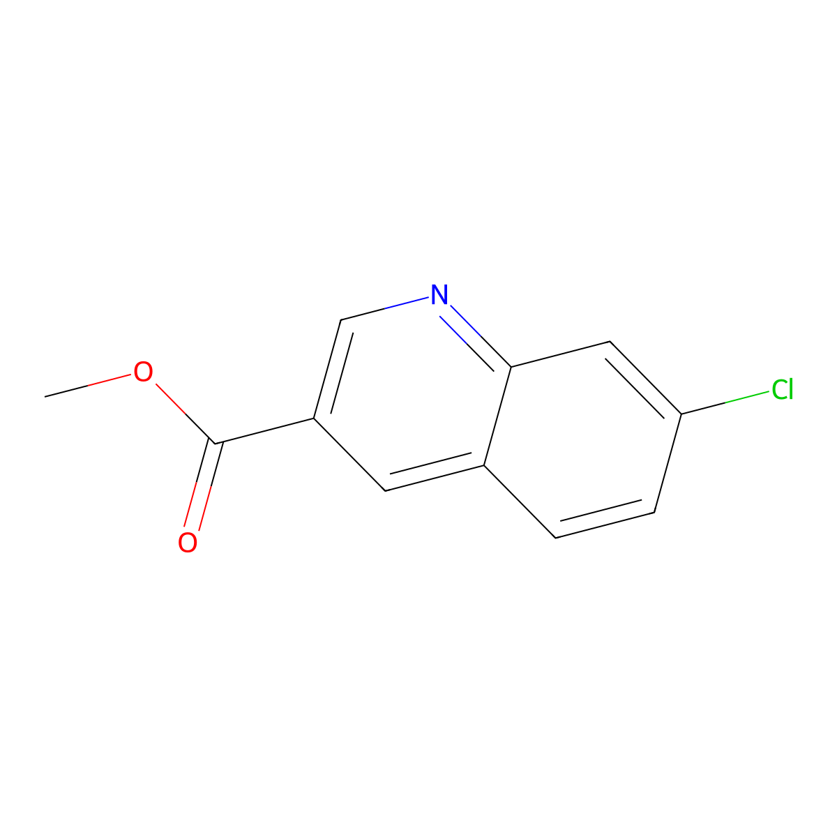 Methyl 7-chloroquinoline-3-carboxylate molecular structure, CAS 379699-99-7