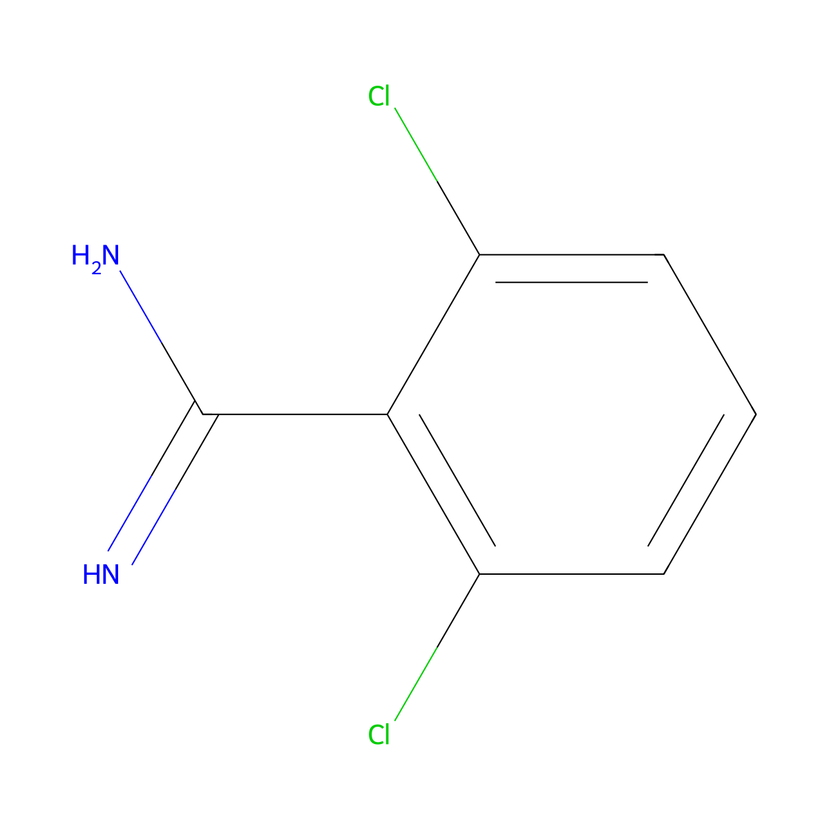 2,6-Dichloro-benzamidine molecular structure, CAS 3797-84-0