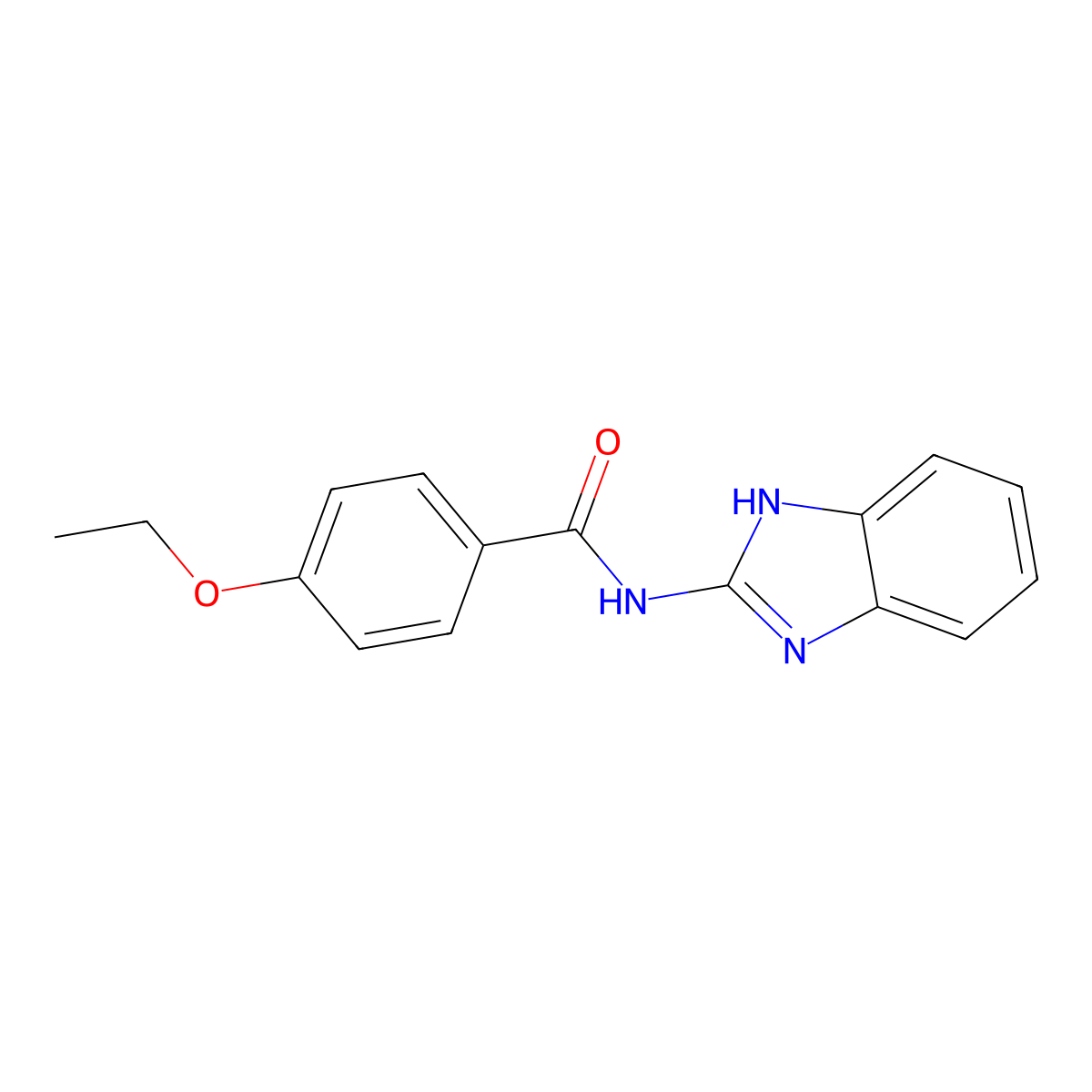 N-(1H-benzimidazol-2-yl)-4-ethoxybenzamide molecular structure, CAS 379701-24-3