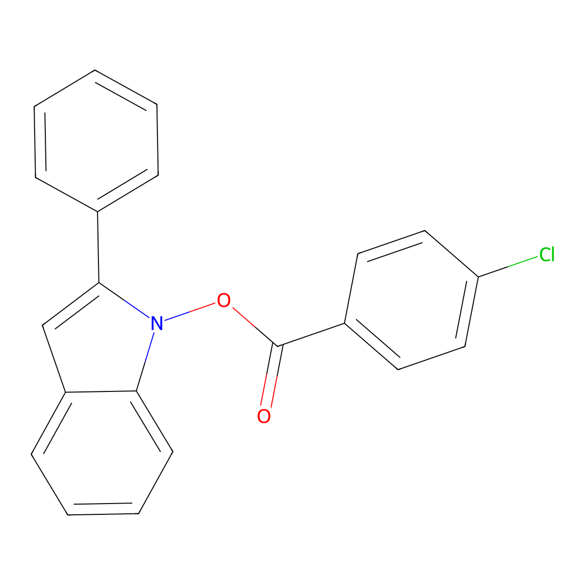 2-phenyl-1H-indol-1-yl 4-chlorobenzoate molecular structure, CAS 379701-29-8