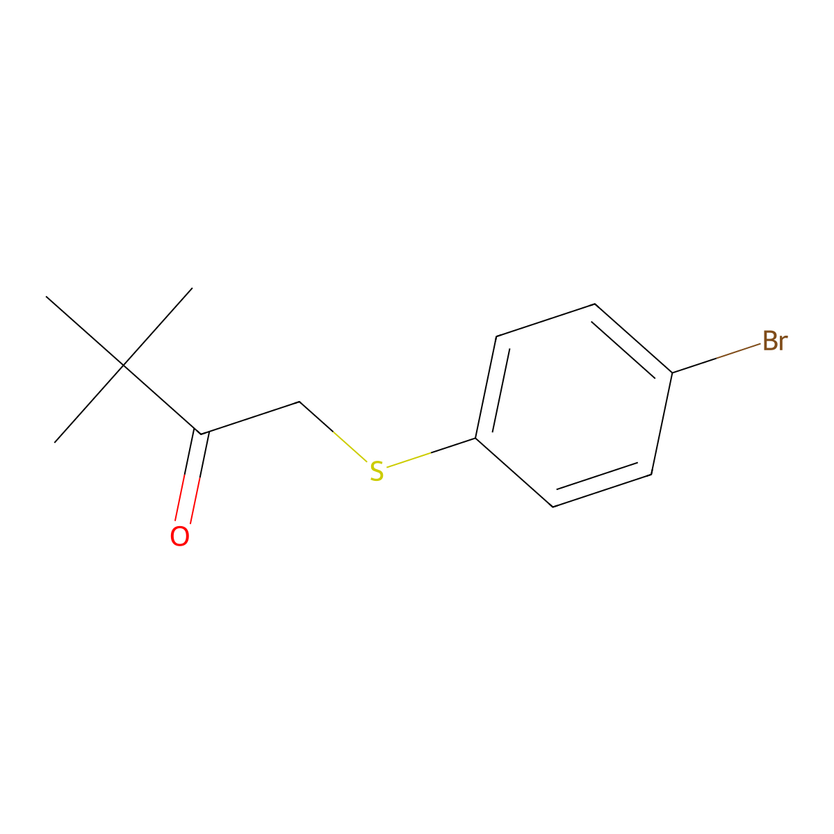 1-[(4-Bromophenyl)sulfanyl]-3,3-dimethylbutan-2-one molecular structure, CAS 379704-91-3