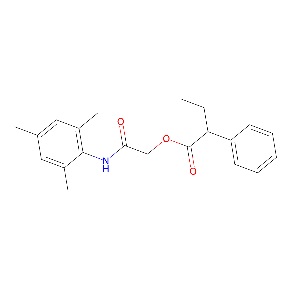 [2-Oxo-2-(2,4,6-trimethylanilino)ethyl] 2-phenylbutanoate molecular structure, CAS 379709-71-4