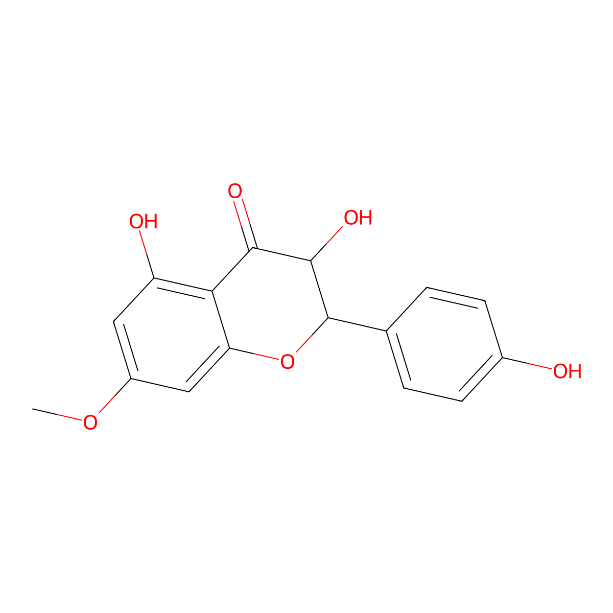Aromadendrin 7-methyl ether molecular structure, CAS 37971-69-0