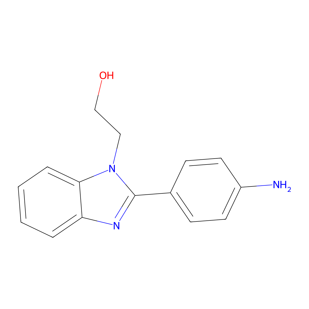 2-[2-(4-aminophenyl)-1H-1,3-benzodiazol-1-yl]ethan-1-ol molecular structure, CAS 379714-39-3