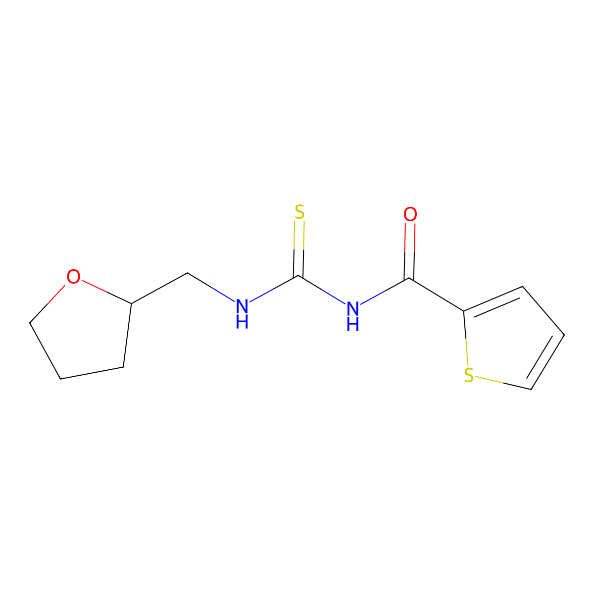 N-(oxolan-2-ylmethylcarbamothioyl)thiophene-2-carboxamide molecular structure, CAS 379715-58-9