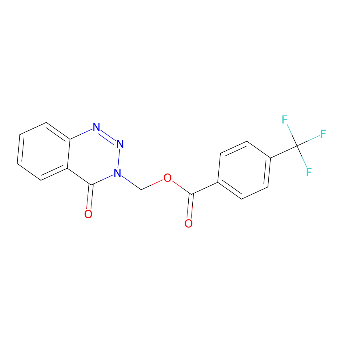(4-oxobenzo[d][1,2,3]triazin-3(4H)-yl)methyl 4-(trifluoromethyl)benzoate molecular structure, CAS 379716-11-7