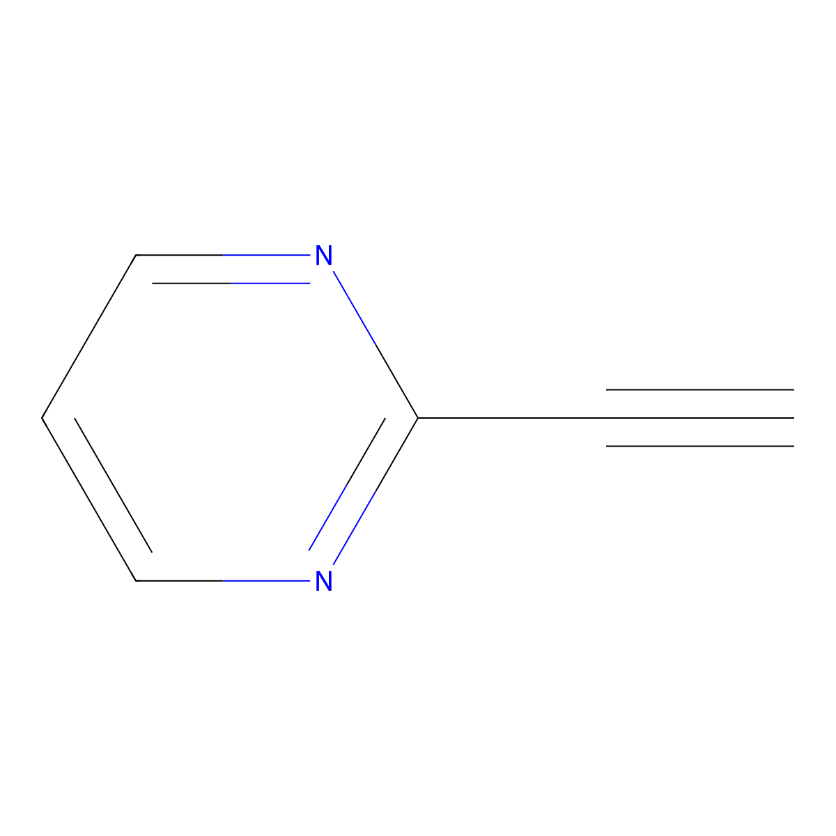 2-Ethynylpyrimidine molecular structure, CAS 37972-24-0