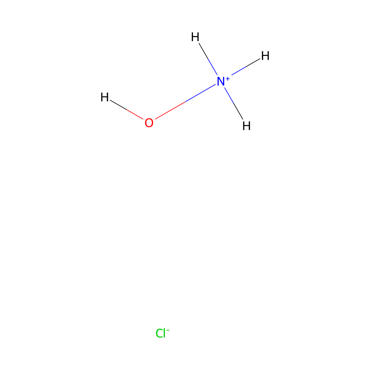 Hydroxylamine HCl molecular structure, CAS 379722-73-3