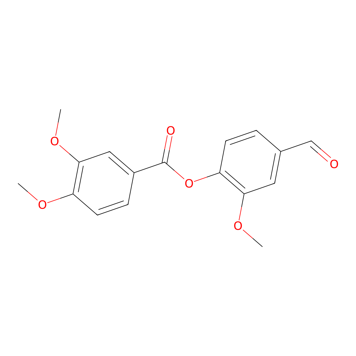 4-Formyl-2-methoxyphenyl 3,4-dimethoxybenzoate molecular structure, CAS 379725-36-7
