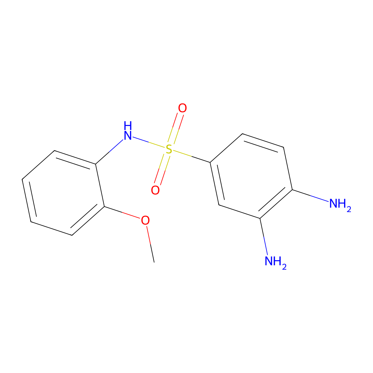 3,4-diamino-N-(2-methoxyphenyl)benzene-1-sulfonamide molecular structure, CAS 379725-41-4