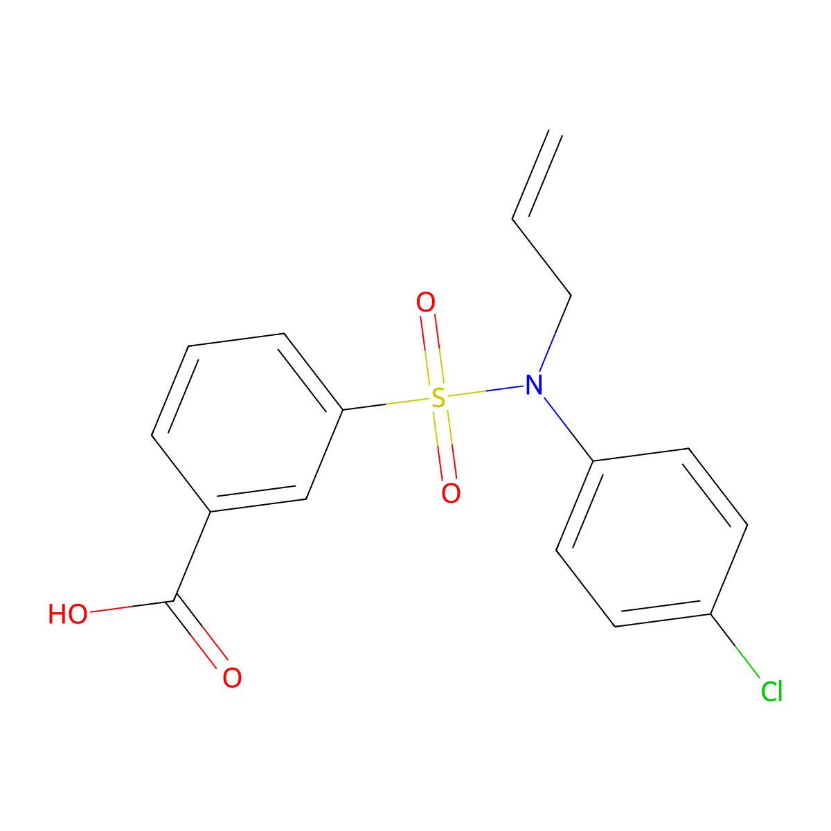 3-[(4-Chlorophenyl)(prop-2-en-1-yl)sulfamoyl]benzoic acid molecular structure, CAS 379725-44-7