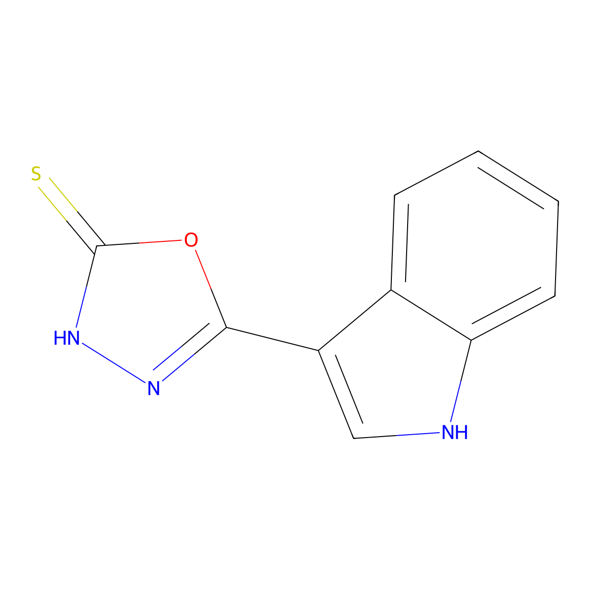 5-(1H-indol-3-yl)-1,3,4-oxadiazole-2-thiol molecular structure, CAS 379725-80-1