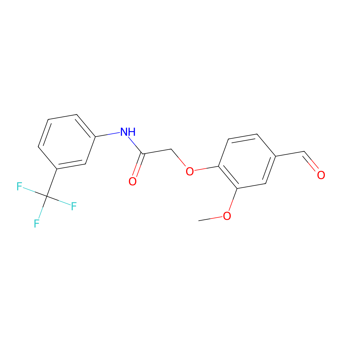 2-(4-formyl-2-methoxyphenoxy)-N-[3-(trifluoromethyl)phenyl]acetamide molecular structure, CAS 379725-97-0